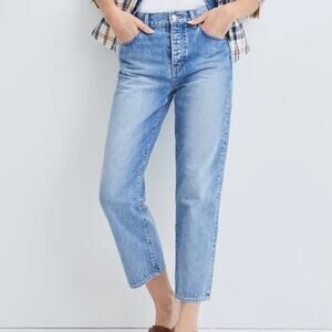 Veronica Beard Jeans High Rise Straight Leg Ankle Size 32 New